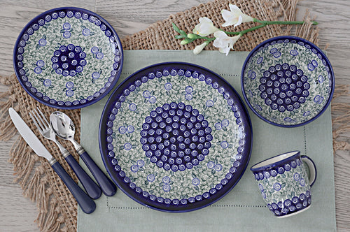 Seaside Swirl 16 PC Dinnerware Set Polish Pottery