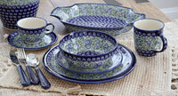 Seaside Swirl Large Serving Tray Polish Pottery