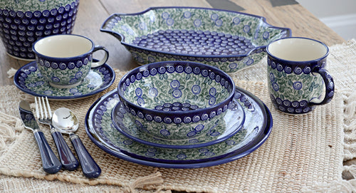 Seaside Swirl Dinner Plate Polish Pottery