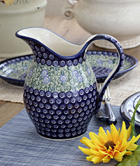 Seaside Swirl Pitcher Polish Pottery