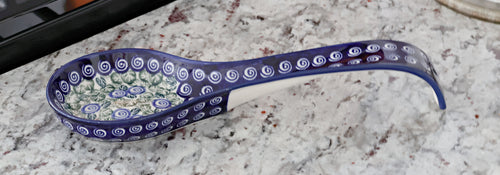 Seaside Swirl Large Spoon Rest Polish Pottery