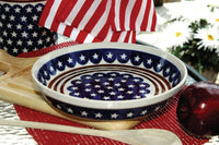 Stars & Stripes Pie Plate Polish Pottery