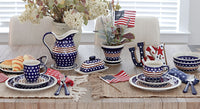 Stars & Stripes Cereal/Soup Bowl Polish Pottery