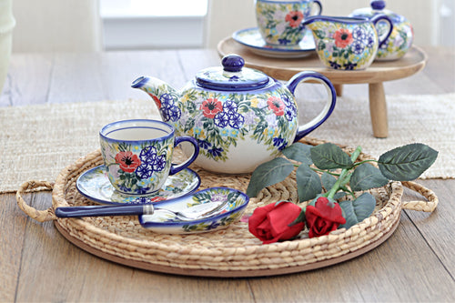 Summer Garden Small Spoon Rest Polish Pottery