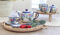 Summer Garden 3 Piece Tea Set Polish Pottery