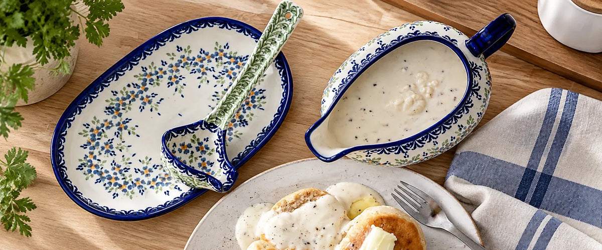 Polish Pottery gravy boats