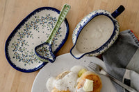 Summer Vine Gravy Boat & Plate Polish Pottery