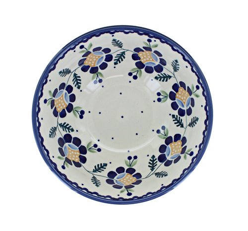 Sunflower Cereal/Soup Bowl Polish Pottery