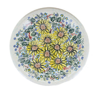 Sunflower Maze Dinner Plate Polish Pottery