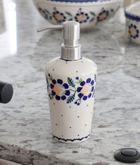Sunflower Soap Dispenser Polish Pottery