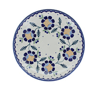 Sunflower Dessert Plate Polish Pottery