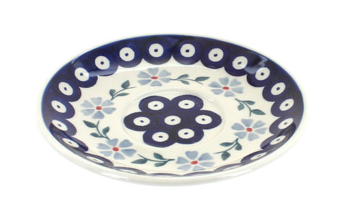 Polish Pottery Blue Violet Saucer