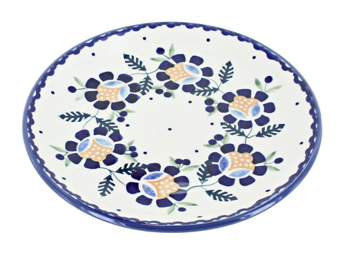 Polish Pottery Sunflower Dessert Plate