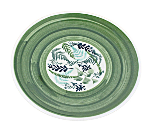 Polish Pottery Floating Fern Dessert Plate
