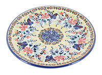 Polish Pottery Blue Butterfly Dessert Plate