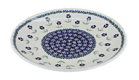 Polish Pottery Blue Daisy Dinner Plate