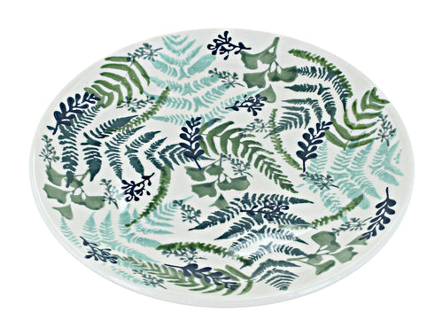 Polish Pottery Woodland Fern Dessert Plate