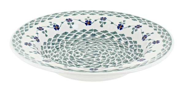 Sage Floral Soup Plate