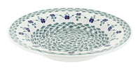 Polish Pottery Sage Floral Soup Plate