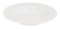 Polish Pottery White Lace Soup Plate