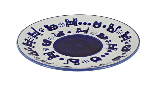Polish Pottery Kitty Paws Lunch Plate