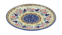 Polish Pottery Blue Butterfly Lunch Plate