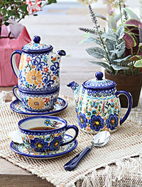 Butterfly Tea For One Polish Pottery
