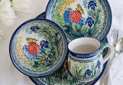 Teresa 16 Piece Dinner Set Polish Pottery