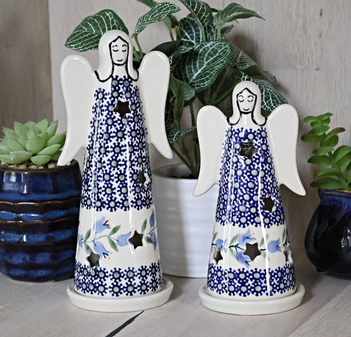 Tulip Small Angel Luminary Polish Pottery