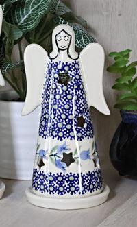 Tulip Small Angel Luminary Polish Pottery