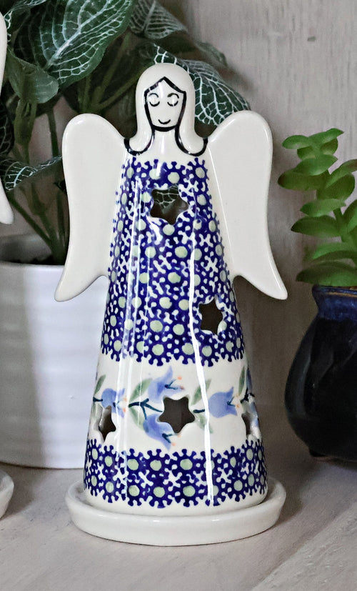 Tulip Small Angel Luminary Polish Pottery