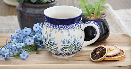 Tulip Bouquet Bubble Mug Polish Pottery