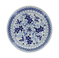 Vintage Blue Daisy Dessert Plate Polish Pottery