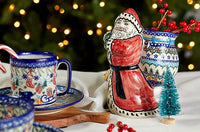 Holiday Pine Santa Claus Polish Pottery