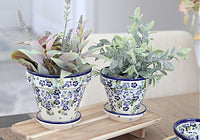 Vintage Violet Medium Flower Pot Polish Pottery