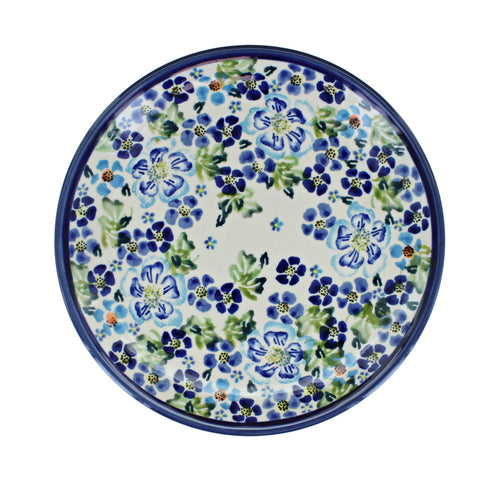 Vintage Violet Dessert Plate Polish Pottery