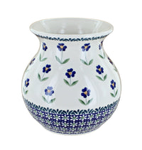Polish Pottery Blue Daisy Medium Vase