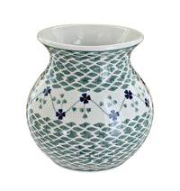 Polish Pottery Sage Floral Medium Vase