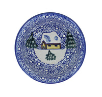 Winter Forest Cereal/Soup Bowl Polish Pottery