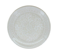 White Lace Dessert Plate Polish Pottery