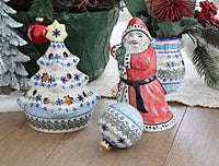 Winter Celebration Christmas Tree Luminary Polish Pottery