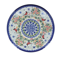 Winter Cardinal Dinner Plate Polish Pottery