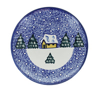 Winter Forest Dinner Plate Polish Pottery