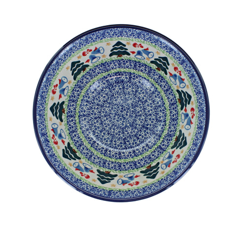 Winter Bells Cereal/Soup Bowl Polish Pottery