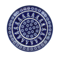 Winter Nights Dessert Plate Polish Pottery