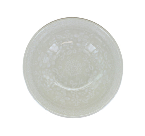 White Lace Dessert Bowl Polish Pottery