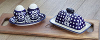 Xena Salt & Pepper Shakers with Plate Polish Pottery