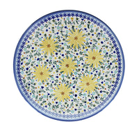 Yellow Daisy Dinner Plate Polish Pottery
