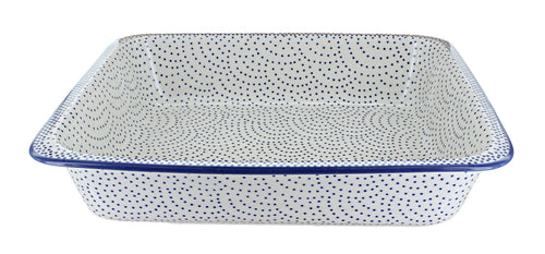 Polish Pottery Small Dots Large Rectangular Baker
