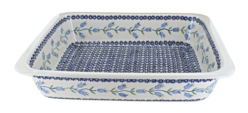 Polish Pottery Tulip Large Rectangular Baker